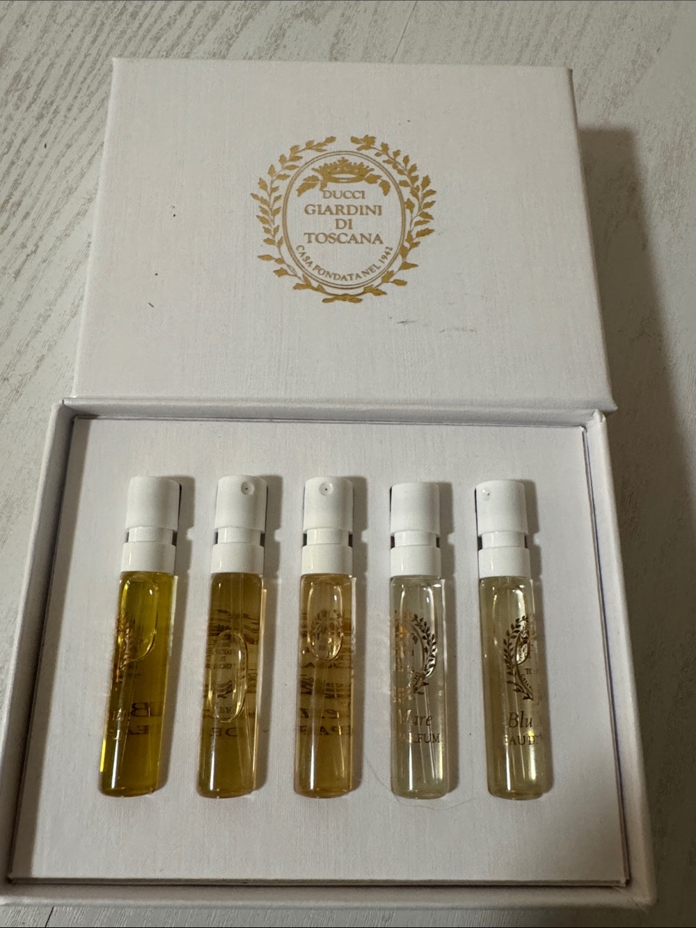 Ducci Giardini di Toscana fragrance sampler set